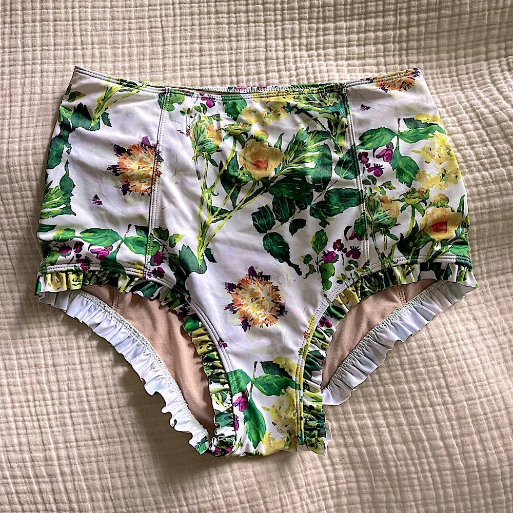 Kortni Jeane floral high waist bikini bottoms